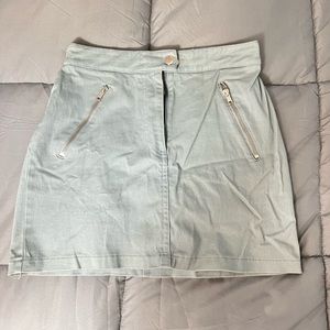 Light Blue Mini Skirt
